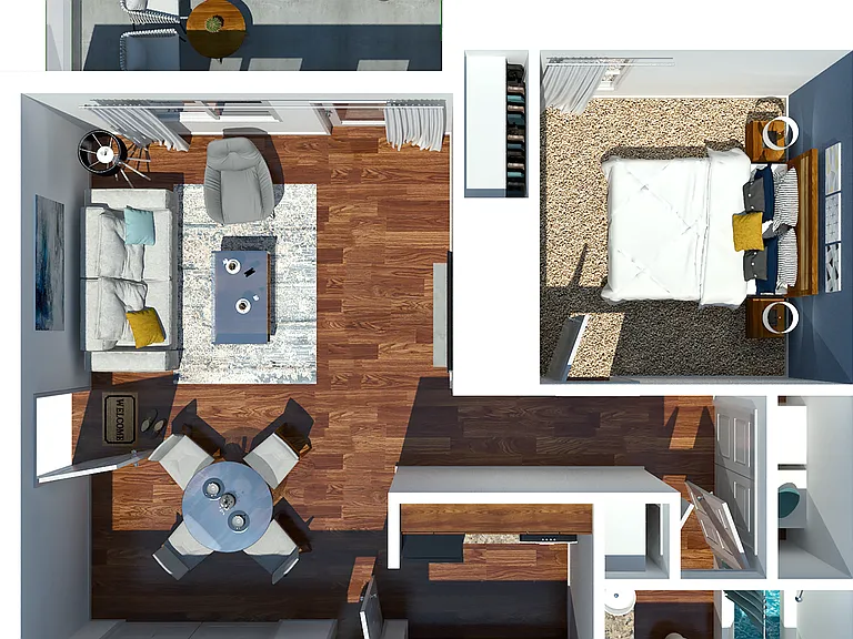 One Bedroom One Bathroom 714 Square Feet One Bedroom One Bathroom 714 Square Feet