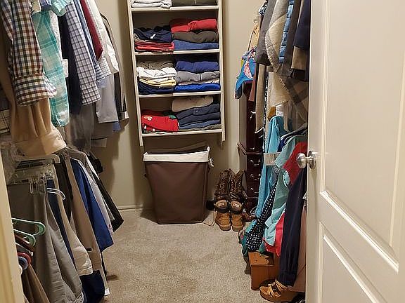 Master bedroom walk-in closet