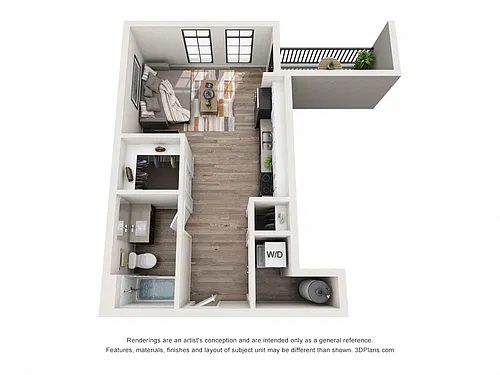 Floor plan Studio 1-M