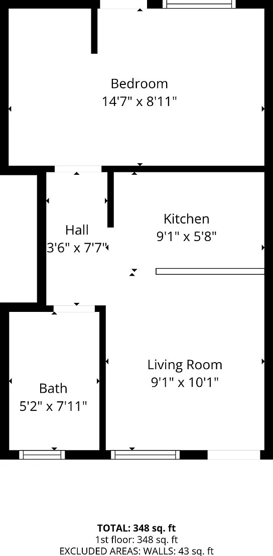 1 bed, 348 sqft, $745 — Photo 1