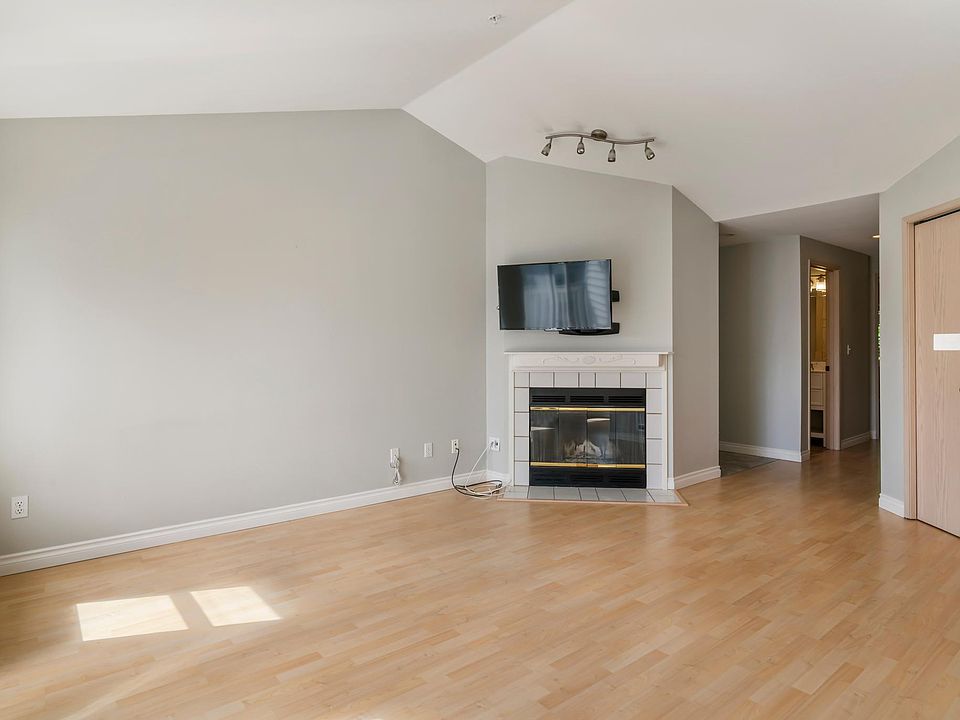 Living Room with wood burning fireplace