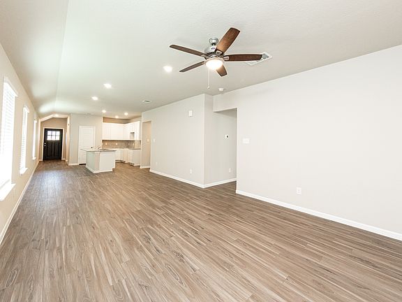 Family Room to Dining Area and Kitchen