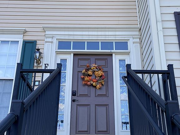 Front stairs and door