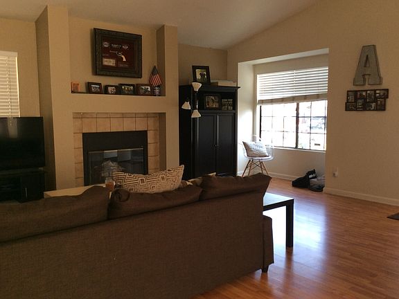 Living room with fireplace