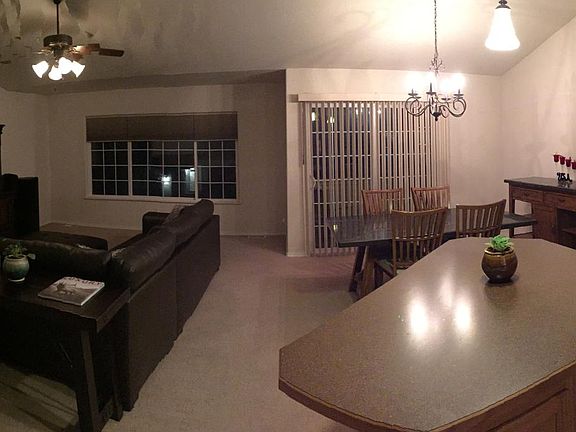 Upstairs living-dining-kitchen