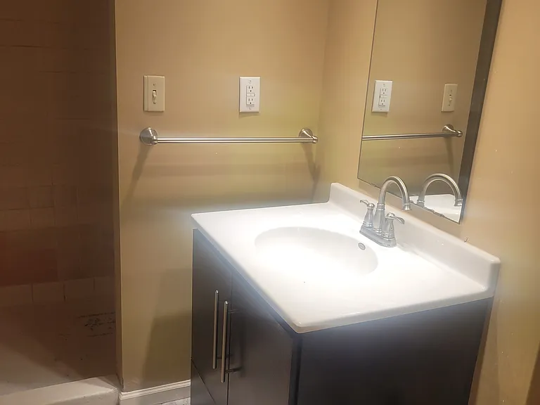 Basement bathroom with shower