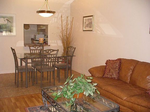 view from living room to dining room