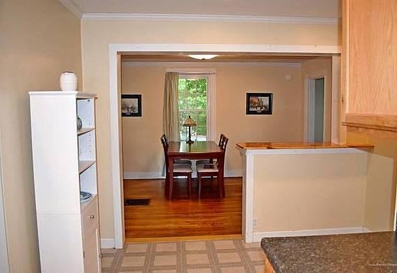 Kitchen into dining room