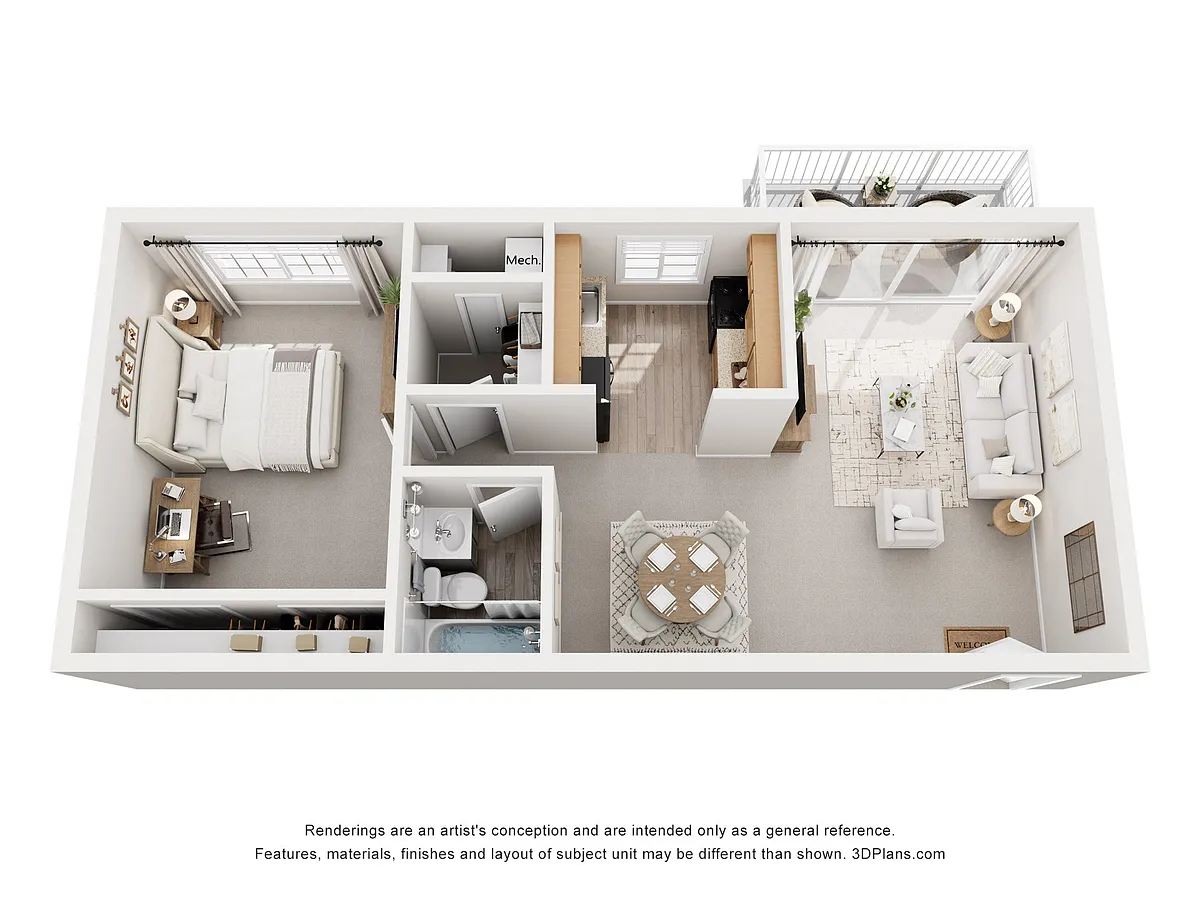 Floor plan One Bedroom