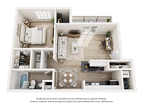 Floor plan 1 Bedroom