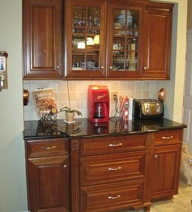 built-in coffee bar