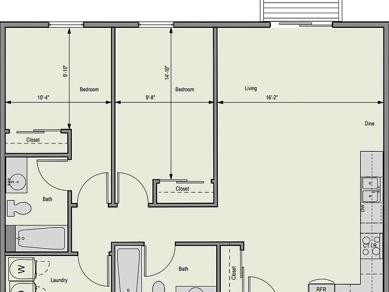 2 Bedroom 2 Bedroom