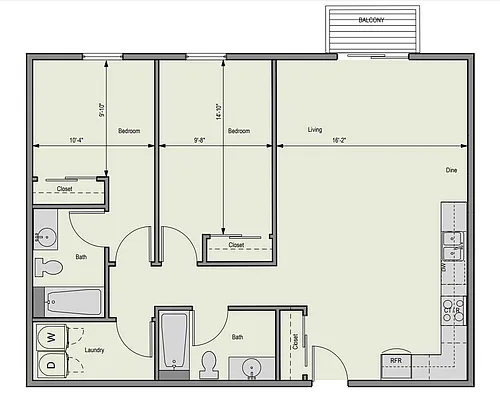 Floor plan 2X2