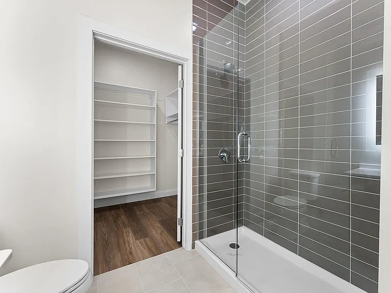 Glass door Shower and Walk in Closet