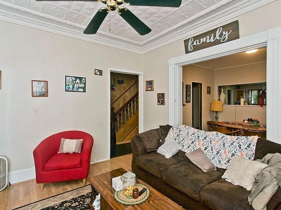 Family room and dining room
