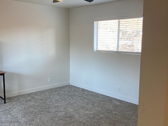 Fresh paint and carpet.