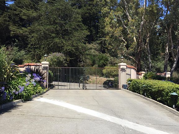 parking area is behind a gate; card entry