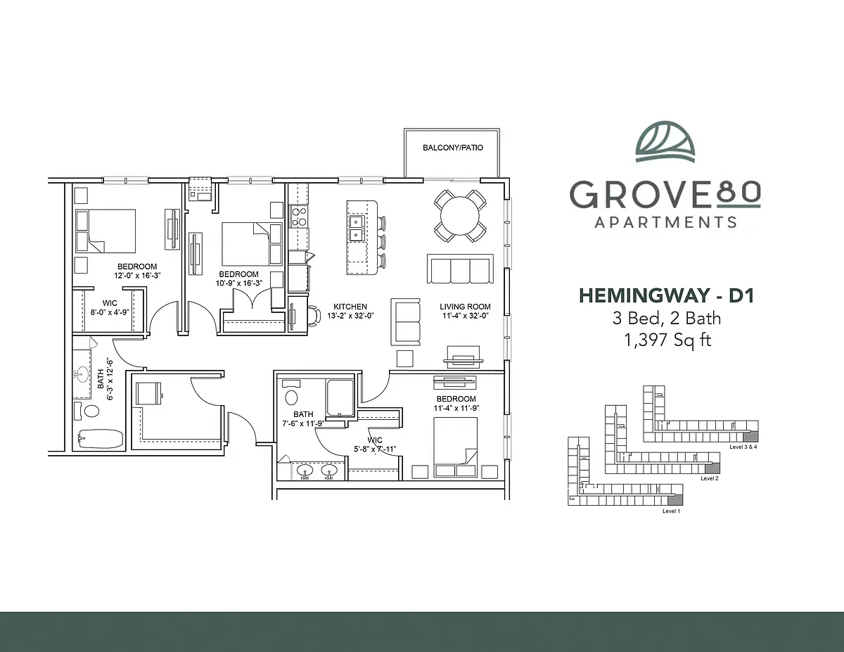 Floor plan Hemingway - D1