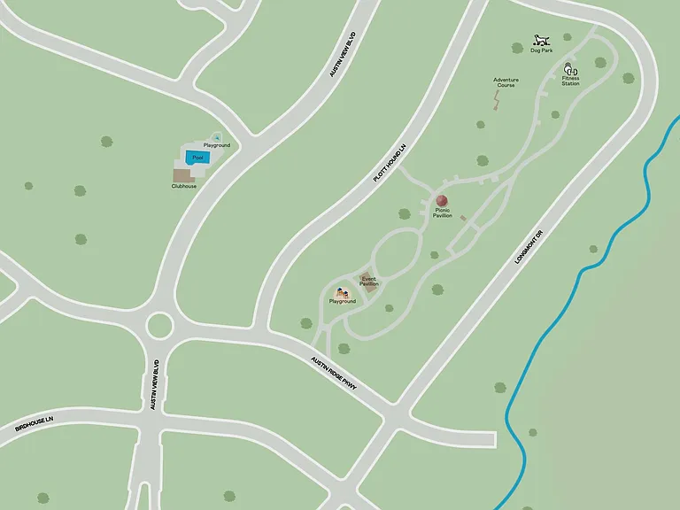 Map of the secondary park across from your front door.
