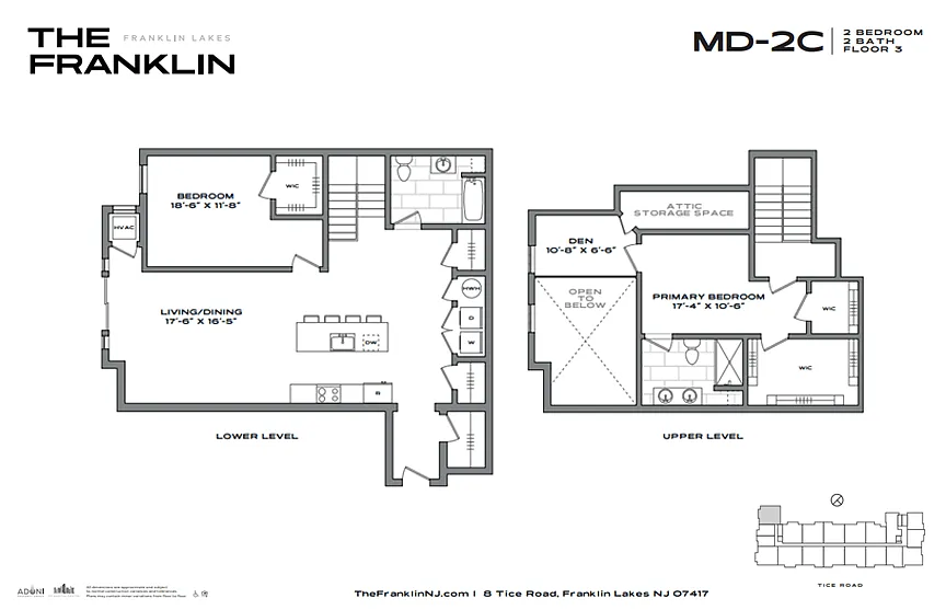 Floor plan 2 Bedrooms, 2 Bathrooms