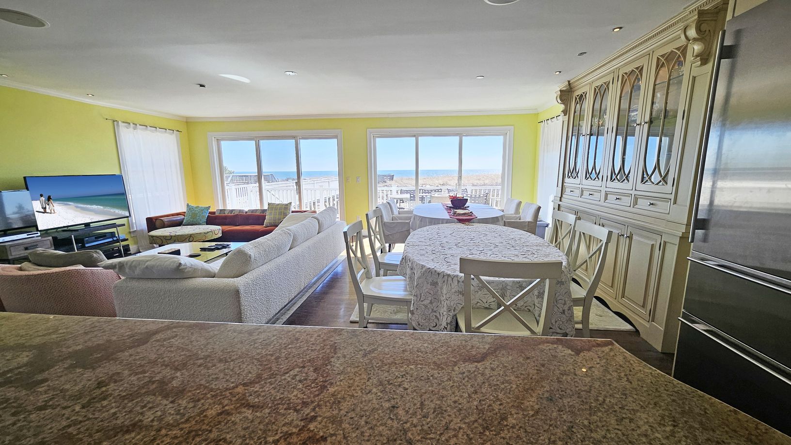  Kitchen looking out to dining area and living room