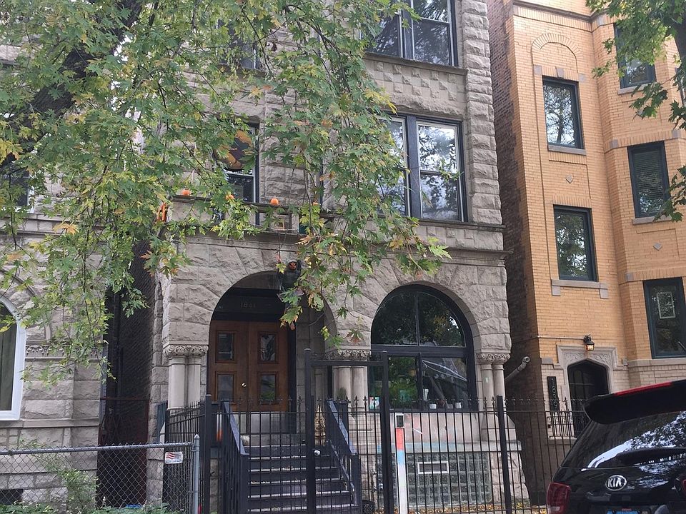 Front end of the building, beautiful grey stone