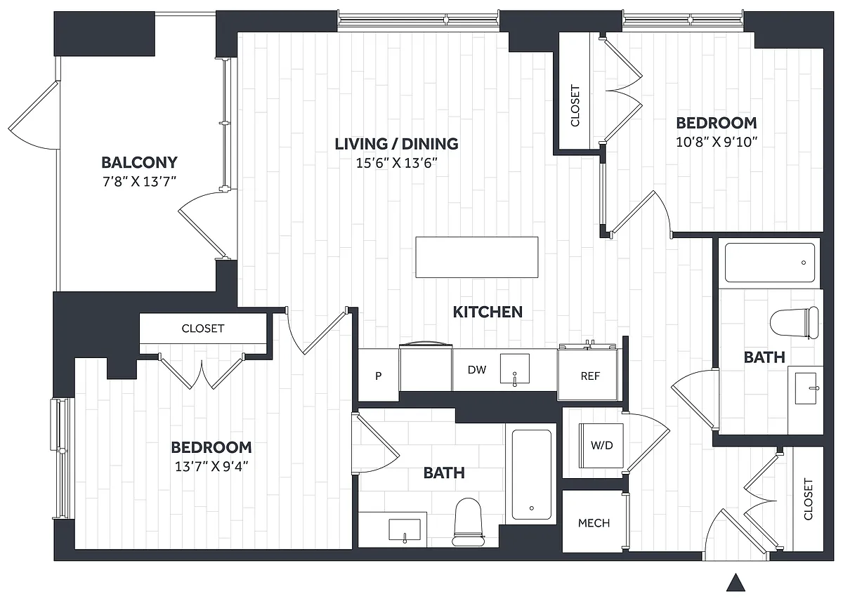 Floor plan 2 Bed/2 Bath - Stratos - CC01