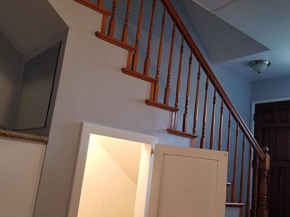 Finished storage area understairs