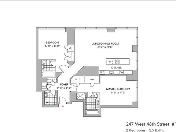 2nd image of 247 W 46th St APT 1603