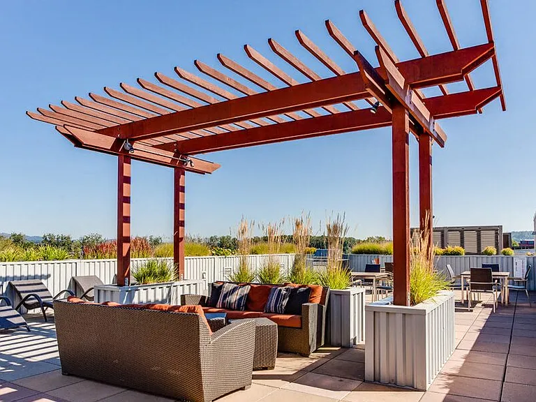 Relax with a glass of wine on the rooftop terrace