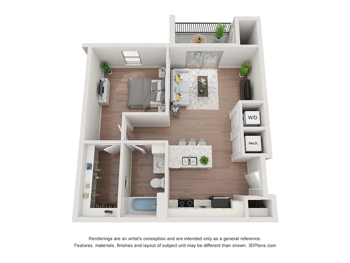 Floor plan One Bedroom