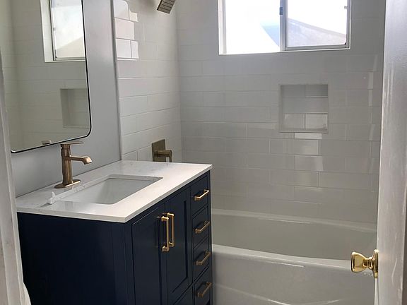 fully remodeled bathroom.