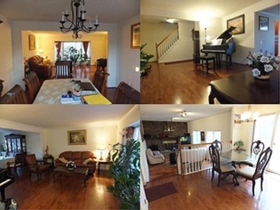 (Top to bottom) dining room (L), living room (R), living roo
