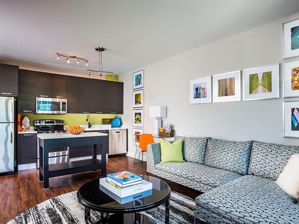 Sustainable wood plank-style flooring throughout