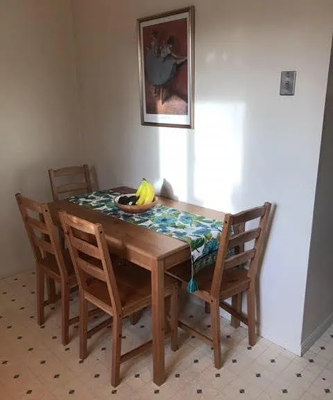 Dining in kitchen