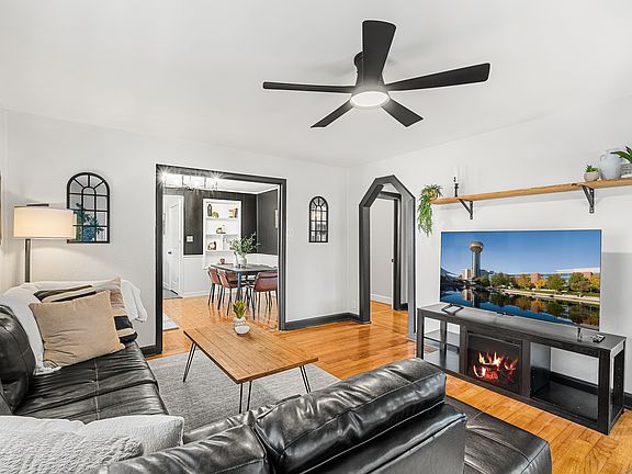 Spacious Living Room with Smart TV