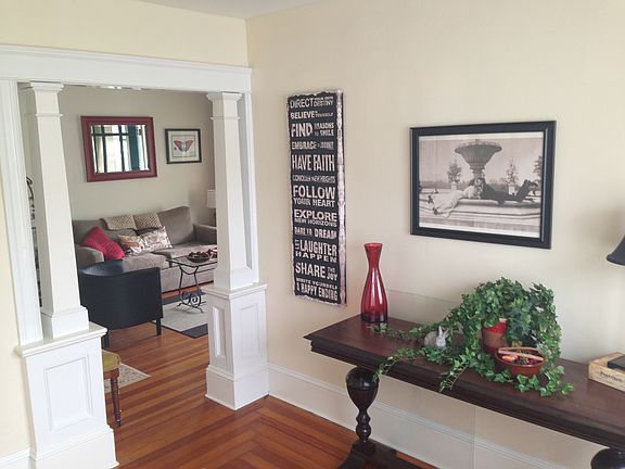 View from bonus room into living room.