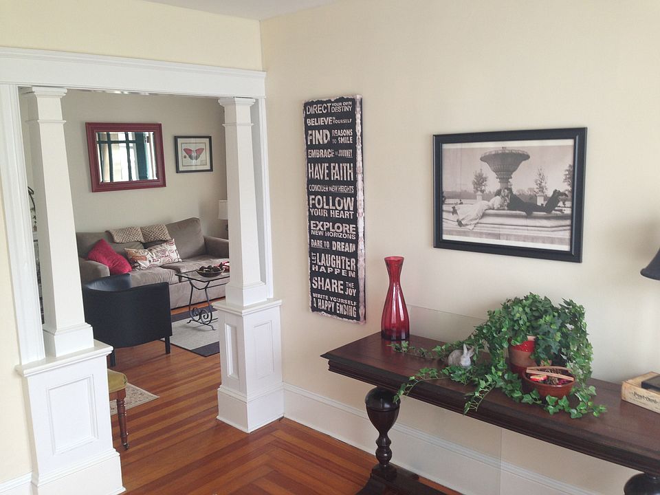 View from bonus room into living room.