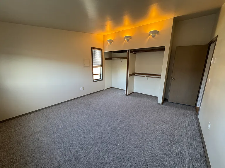 Primary bedroom. Two full sized double closets