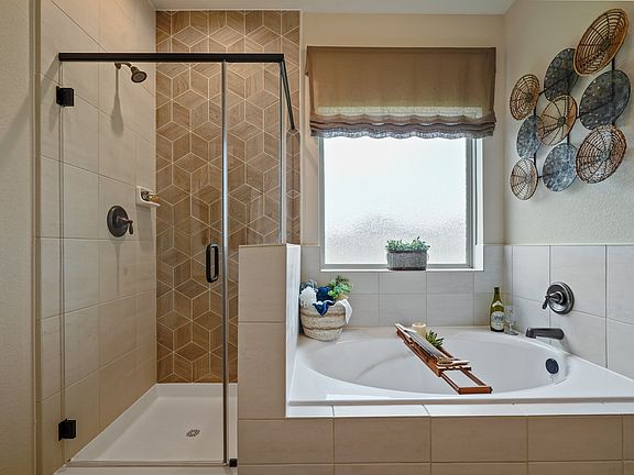 Spa-like shower and soaker tub