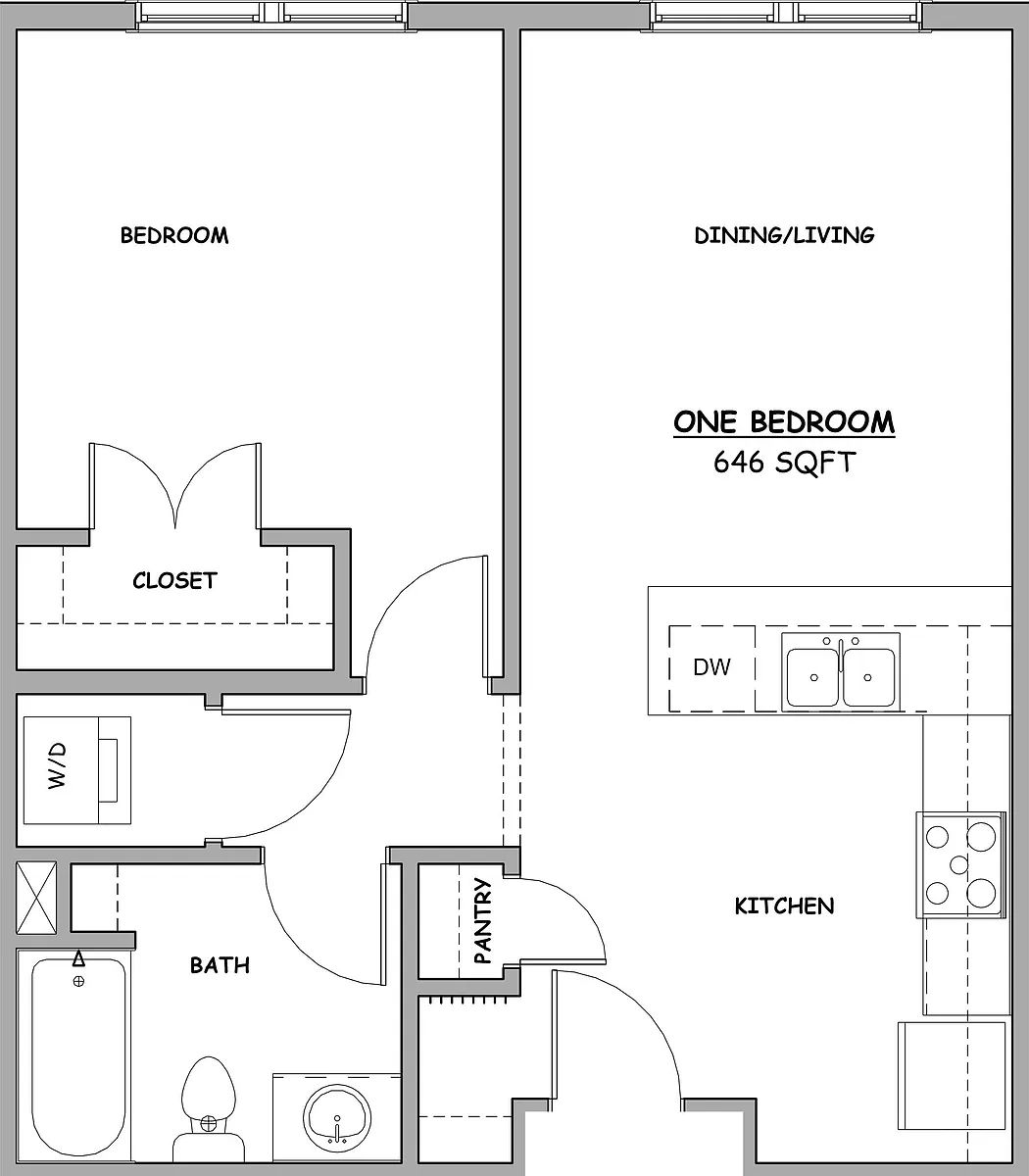Floor plan 1 Bedroom