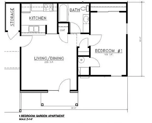 Floor plan 1X1