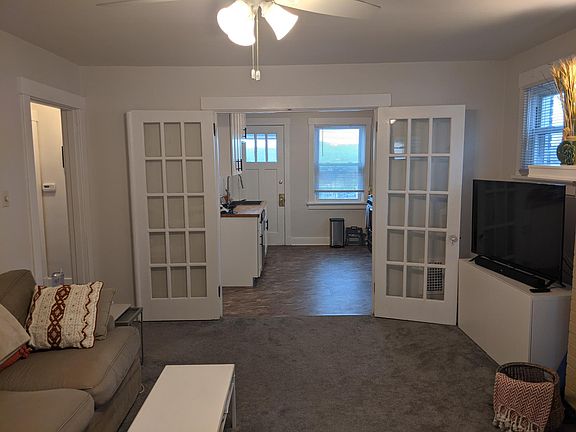 Living room into kitchen