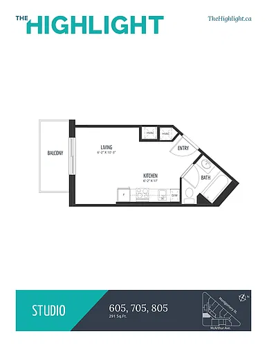 Floor plan 605-805 (Similar 505)