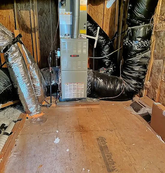 More floored attic storage space.