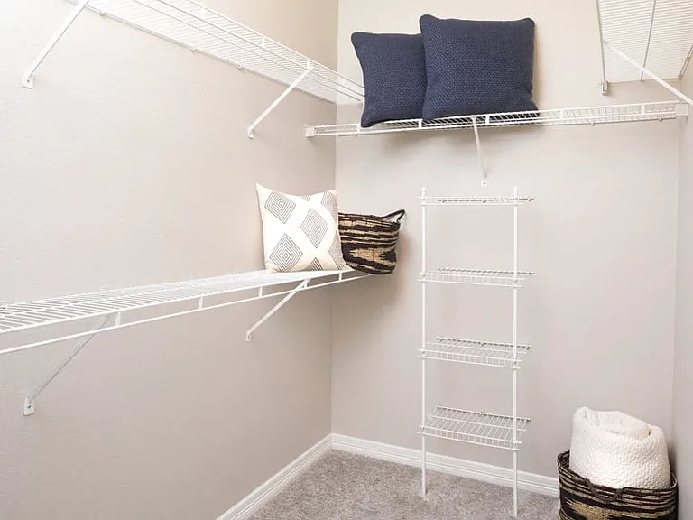 Spacious walk-in closets