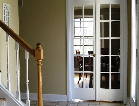 Foyer with French Doors to Office/Den