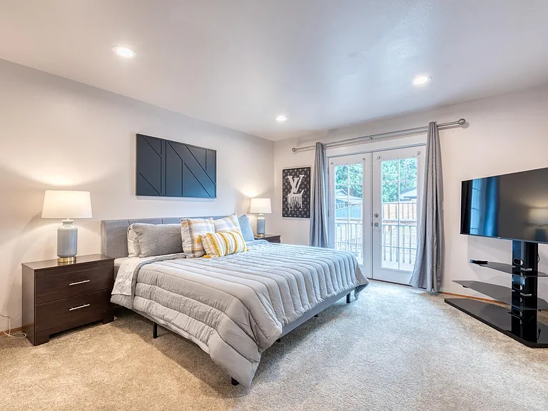 Primary Bedroom Upstairs with private bath and walk in closet