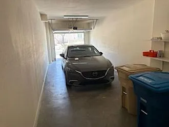 one door deep enough for 2 vehicles-approx 45'