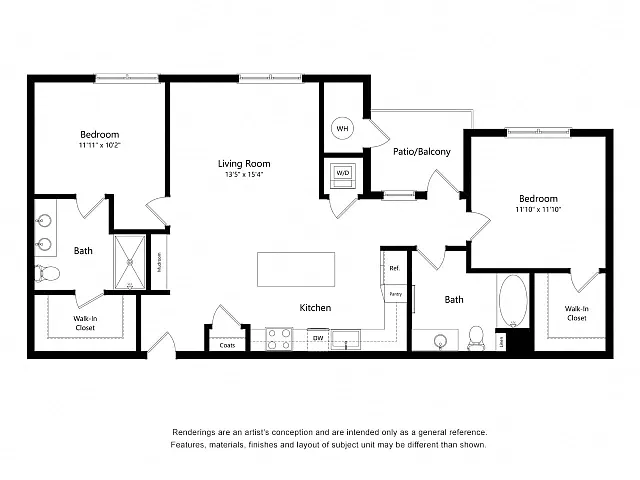 Floor plan 2X2 B